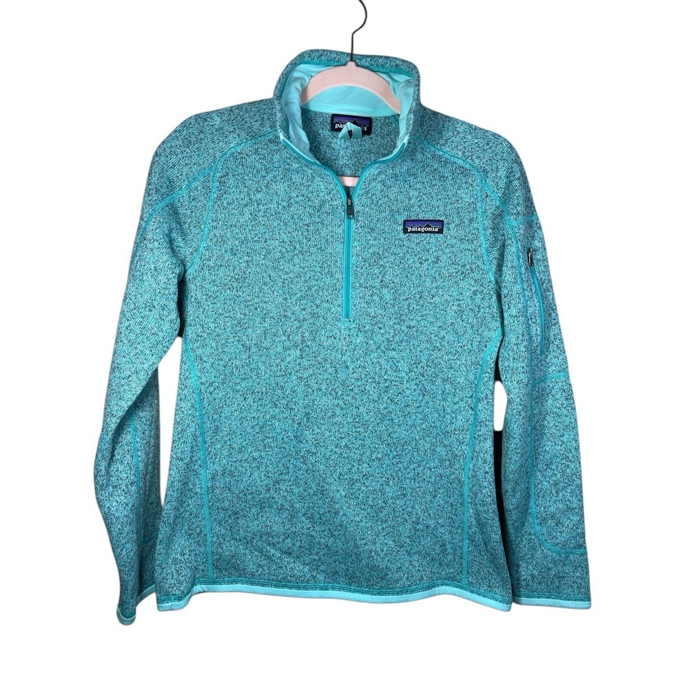 Patagonia Women's Better Sweater 1/4‎ Zip Fleece Pullover Size US Small Green